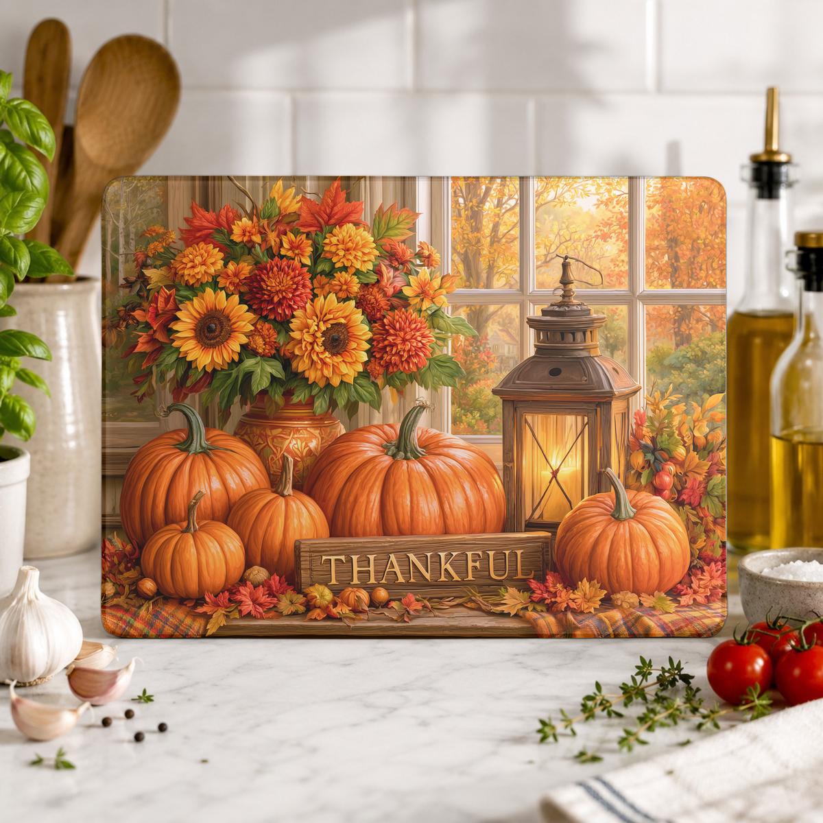 Thankful Lantern Cutting Board