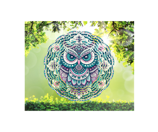 Mandala Owl Windspinner