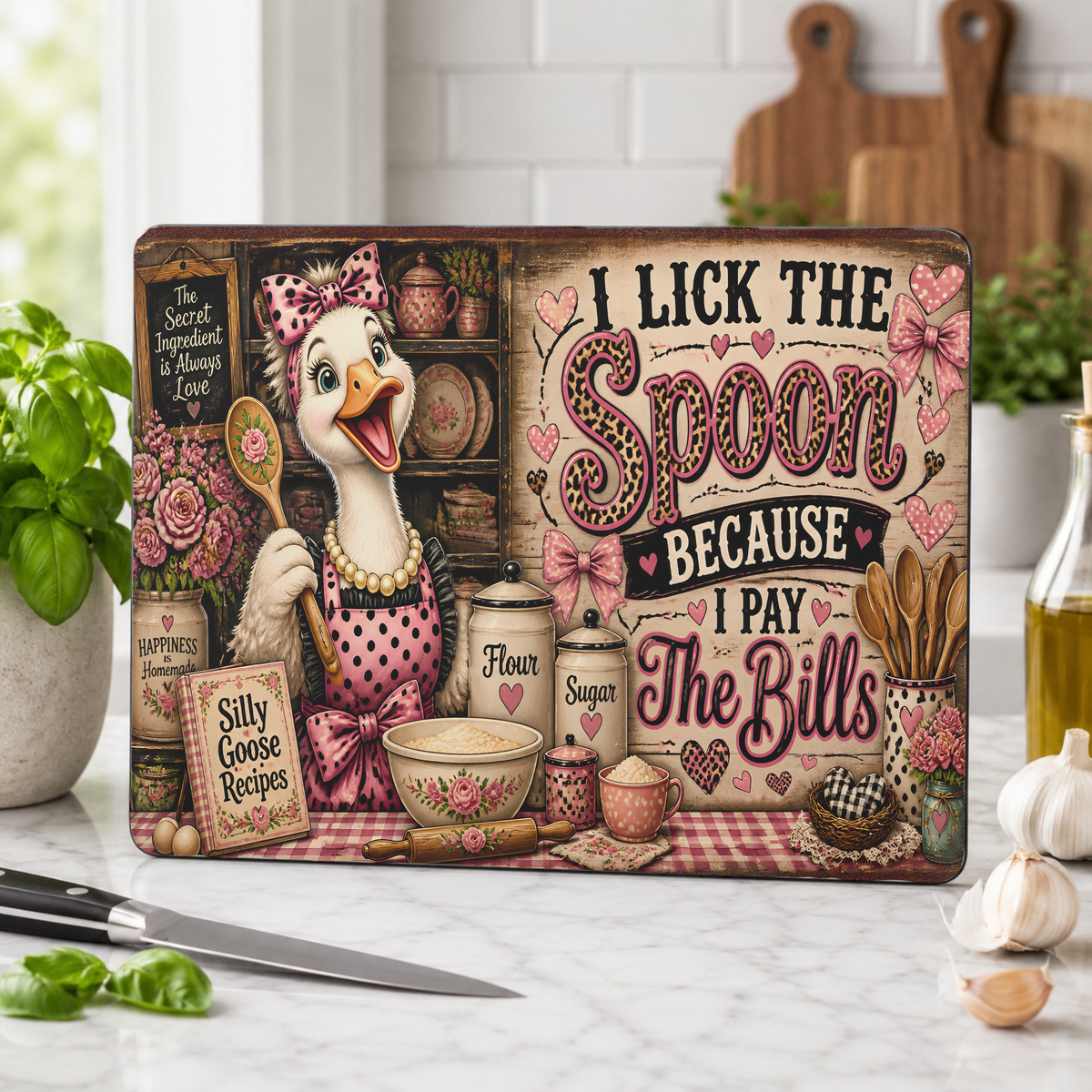Lick The Spoon Cutting Board